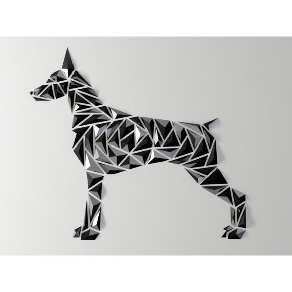 DGEmily Geometric Doberman Wall Art | Large-Scale Wall Decor | Custom Sizes!! - Picture 1 of 4